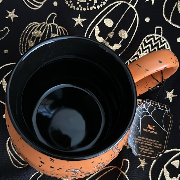 Halloween Jack-o-Lantern Speckled Coffee Mug - Picture 5 of 5